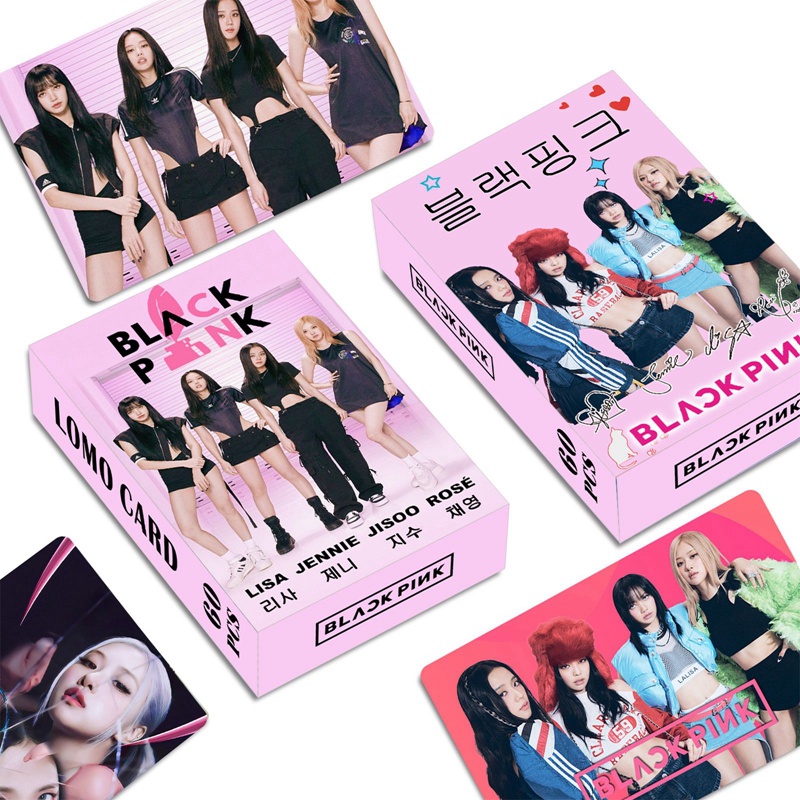Set 60 Tấm Thẻ Ảnh Lomo Hình Blackpink Jisoo Rose Jennie