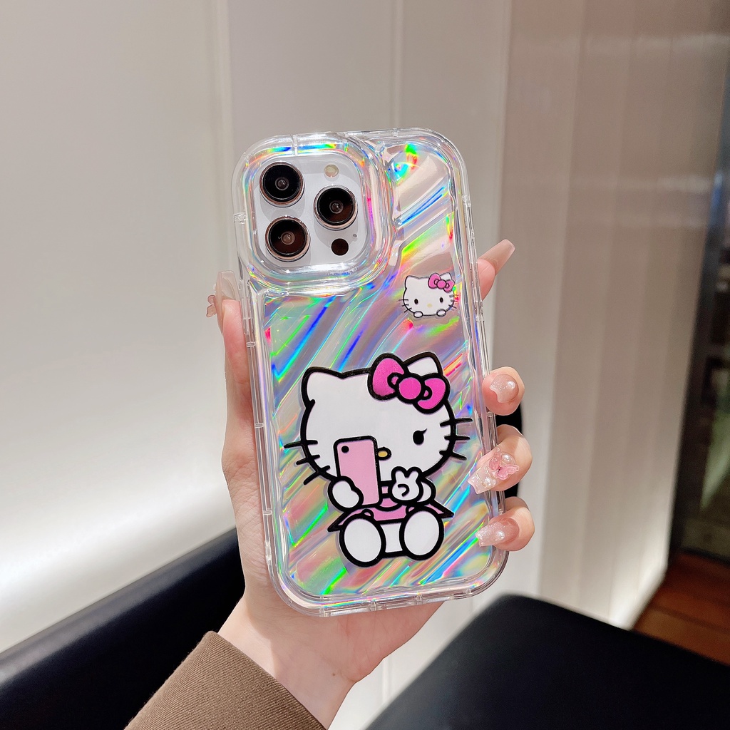 Ốp Điện Thoại TPU Mềm Trong Suốt Họa Tiết Hoạt Hình Có Đệm Khí Chống Sốc Cho iPhone 12 13 14 Pro Max