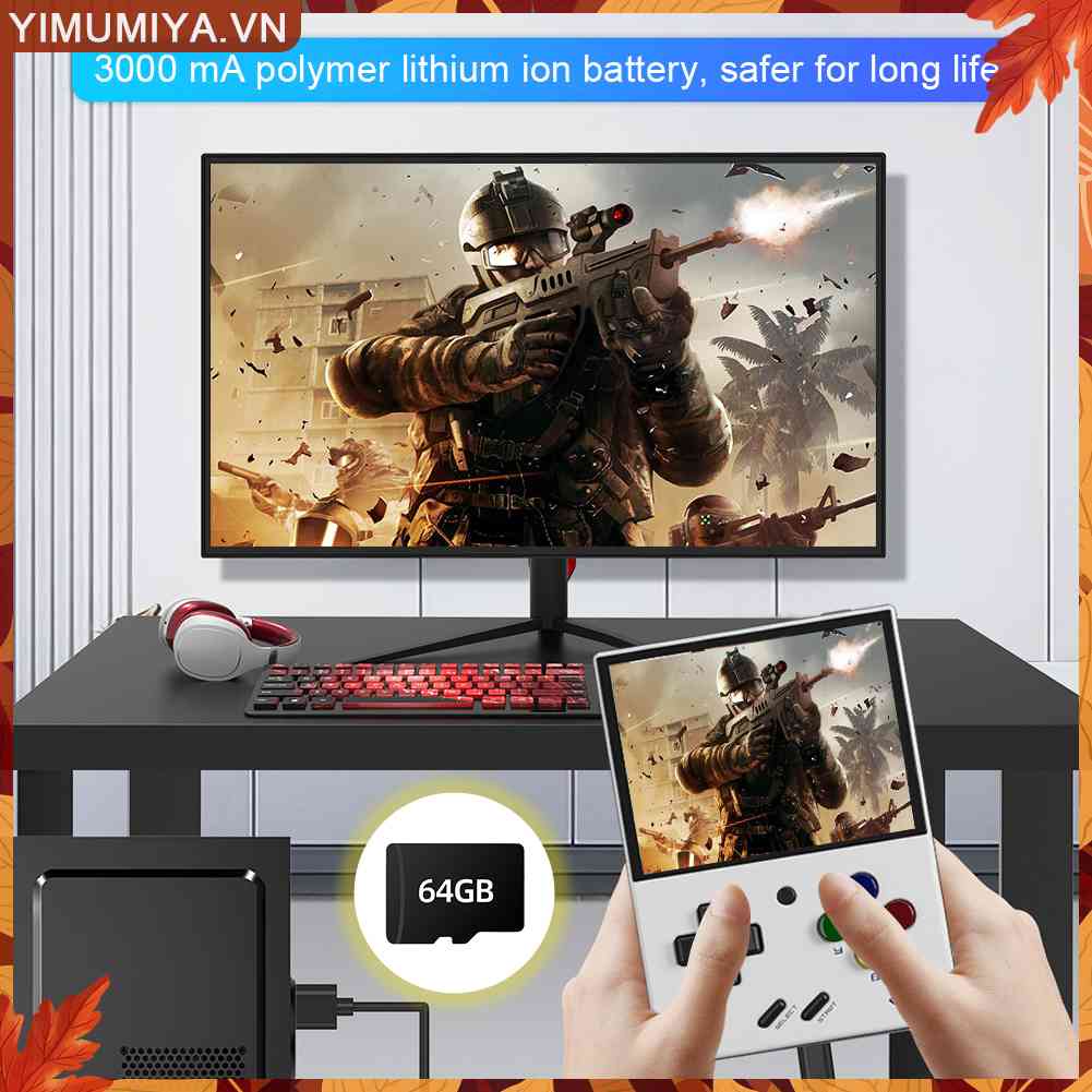 ☼Yimumiya ☼ 1 Thẻ Nhớ Chơi Game 3.5-inch Miyoo Mini Plus V3 Chuyên Nghiệp 64G / 128G