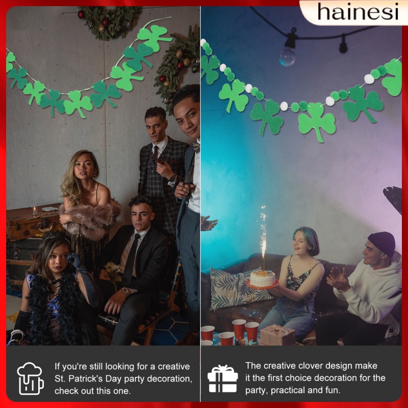 Cờ Lò Xo In Chữ St Patrick Day Dùng Trang Trí Set 3 Dây Treo Trang Trí Tiệc Cho Bé