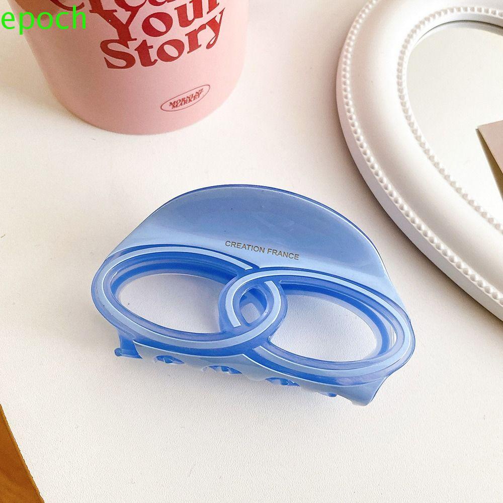 Epoch Kẹp Tóc Càng Cua Hình Tròn Rỗng Đính Nơ Phong Cách Hàn Quốc