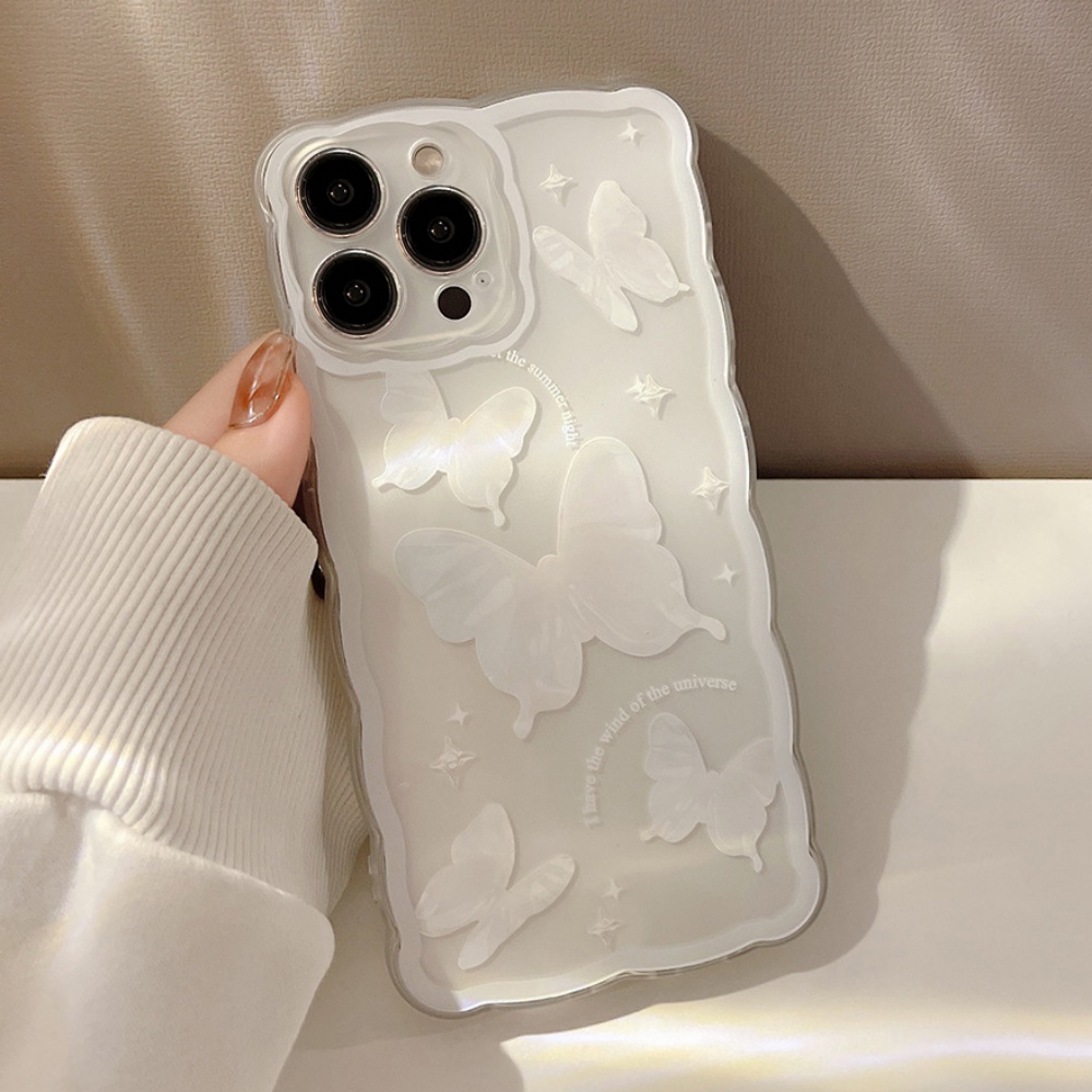 Ốp Điện Thoại TPU Mềm Chống Sốc Họa Tiết Bướm Cho IPhone 14 Pro Max 13 12 11 Pro Max XS XR 7 8 Plus