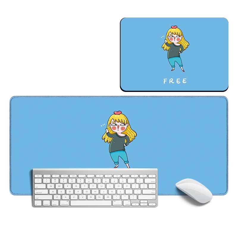 Miếng Lót Chuột Và Bàn Phím Máy Tính Không Trơn Hình Minh Họa Nhỏ Dễ Thương