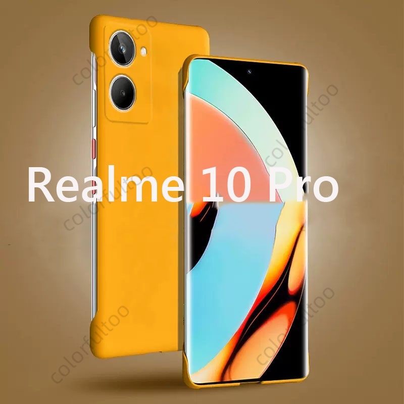 Ốp Điện Thoại PC Cứng Không Viền Chống Sốc Màu Kẹo Cho Realme 10 Pro Plus 10Pro + Realme10Pro Realme10 4G 5G