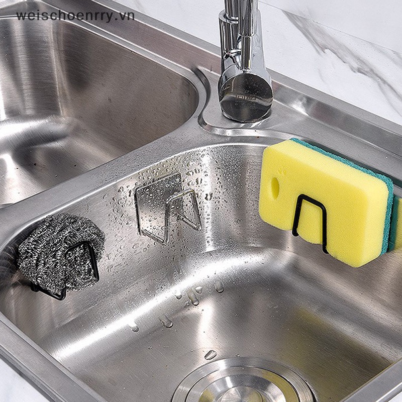 Giá Đựng Mút Rửa Chén Ráo Nước Bằng Inox Không Đục Lỗ Đa Năng