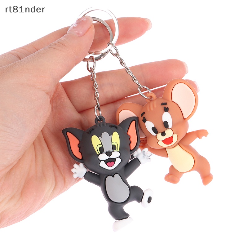 Rt Móc Khóa Hình Mèo Chuột Hoạt Hình Bằng Nhựa Resin Dễ Thương