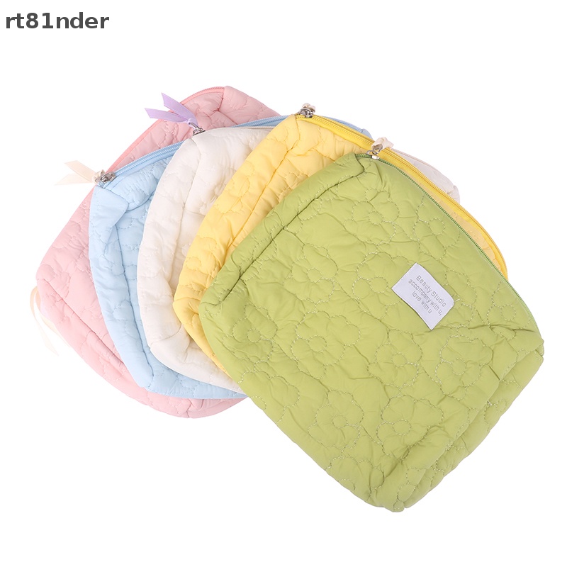 Rt Túi Đựng Đồ Trang Điểm Màu Trơn Họa Tiết Hoa Dễ Thương Dùng Khi Đi Du Lịch