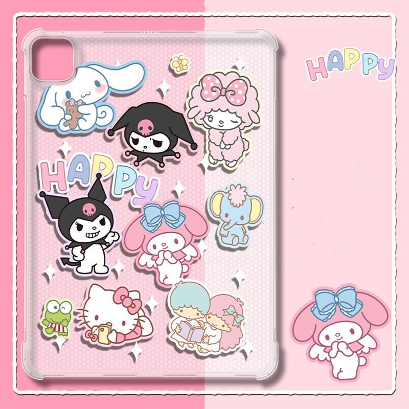 Ốp Máy Tính Bảng TPU Mềm Hình Sanrio Dễ Thương Có Khe Đựng Bút Cho iPad Gen10 7 / 8 / 9 10.2 "Air4 Air5 Pro11" Pro12.9 "mini6