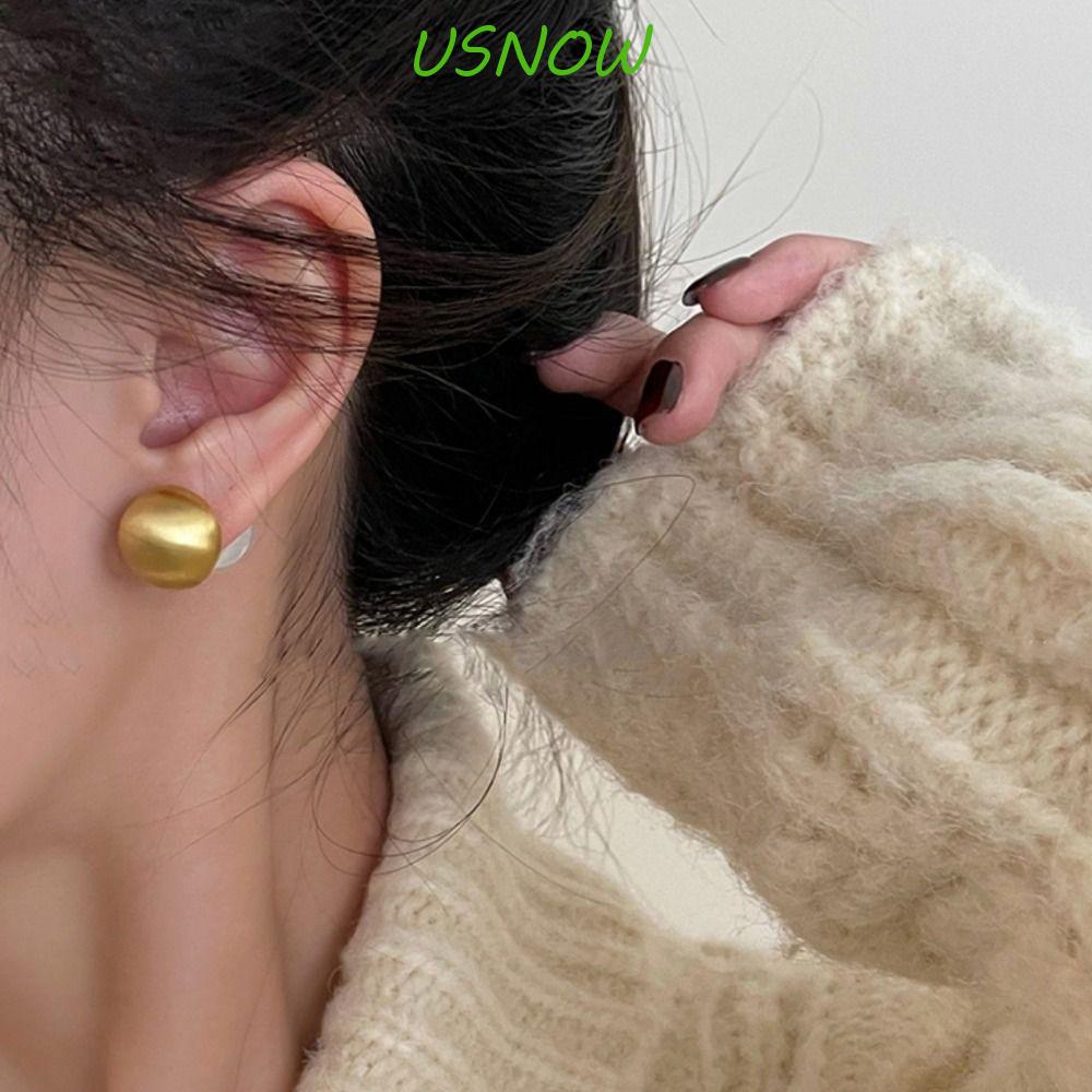 Khuyên Tai Hình Học Đơn Giản Cho Nữ|Bông Tai Hình Tròn Ngọt Ngào Phong Cách Hàn Quốc