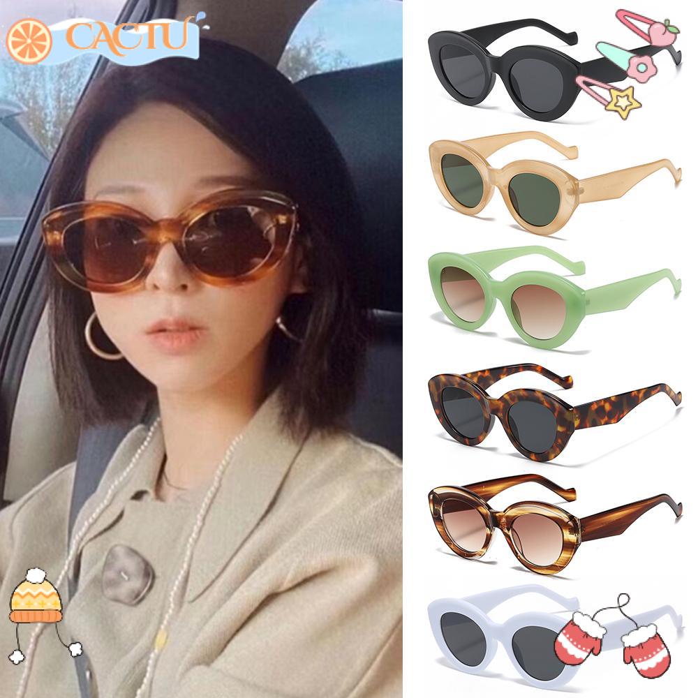 Kính Râm Oversize Hình Oval Phong Cách Retro