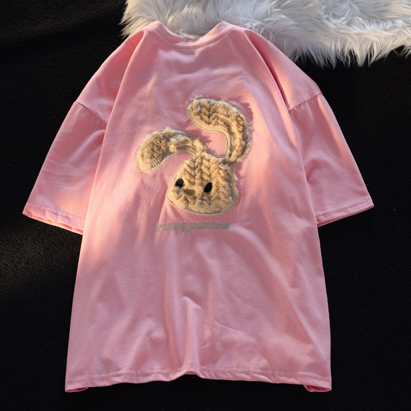 Áo Thun Tay Ngắn Chất Liệu 100% Cotton Cao Cấp Thời Trang Theo Phong Cách Hàn Quốc Cho Nữ