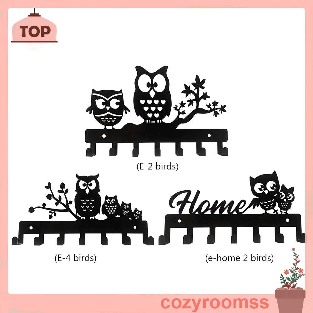 Móc Kim Loại Màu Đen Treo Mũ / Chìa Khóa Đa Năng Gắn Tường Trang Trí