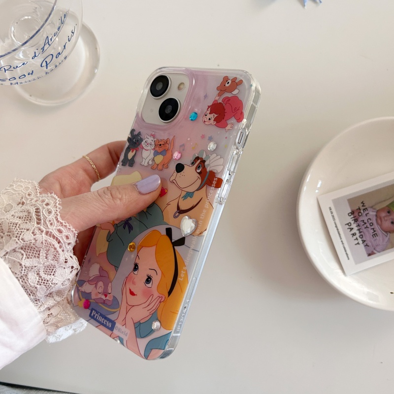 Ốp Điện Thoại Mềm Trong Suốt Chống Sốc Chống Rơi Hình Công Chúa 3D Dễ Thương Cho iPhone 14 13 12 11 Pro Max 14 Plus