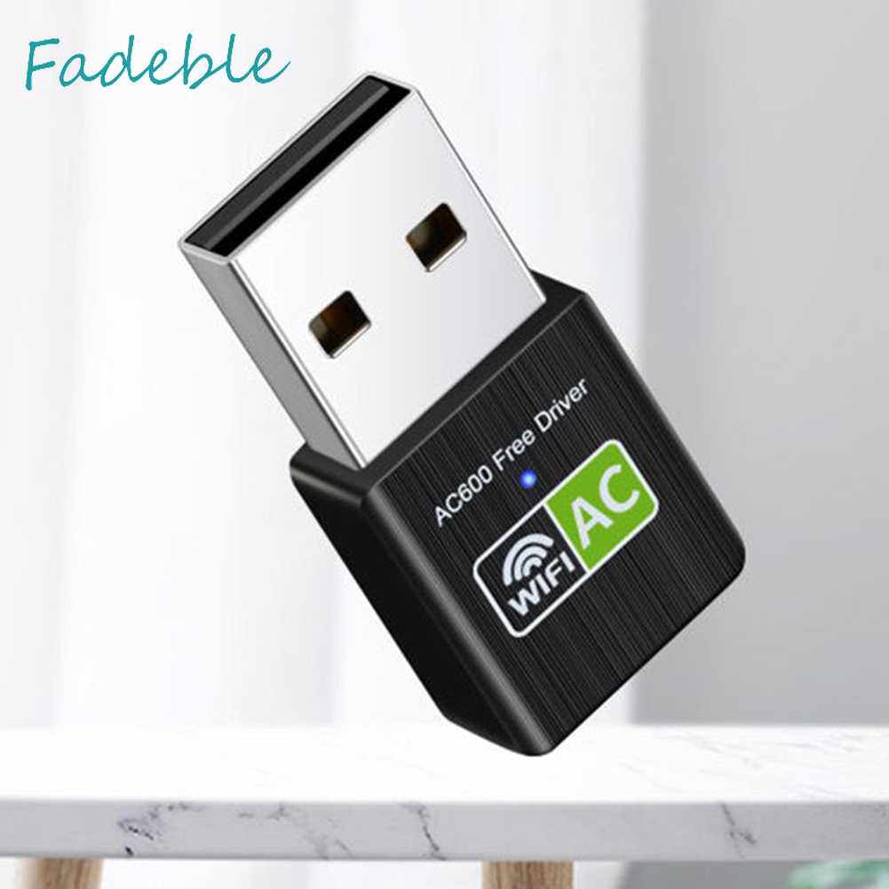 Usb Thu Sóng WiFi Băng Tần Kép 600Mbps Thẻ Mạng Cho Máy Tính Để Bàn Laptop