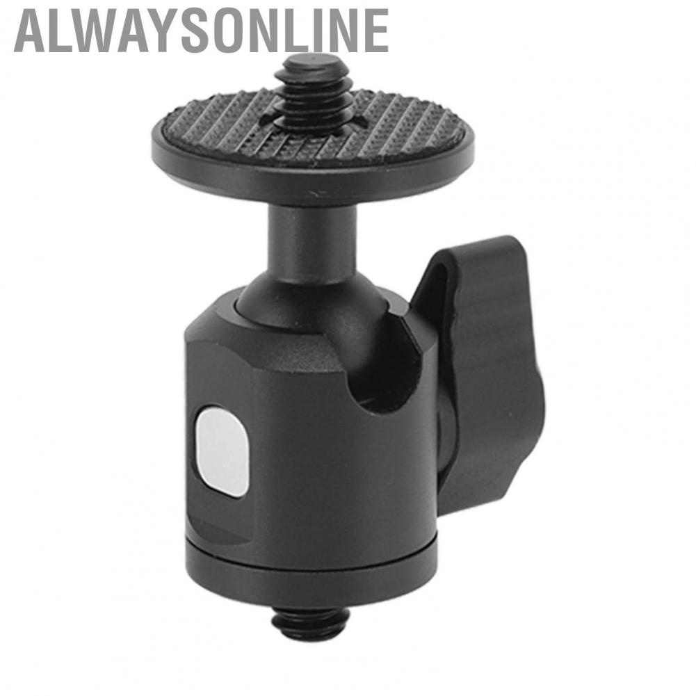 Alwaysonline PULUZ Aluminum Alloy Ball Head Mount Mini Portable Tripod with 1/4 inch Male Screw for  Smartphone Fill Light MIC