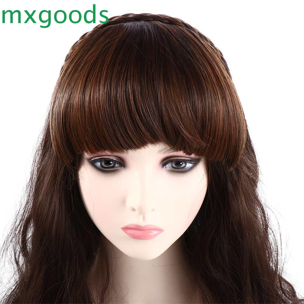 Tóc Giả Thắt Bím Tự Nhiên Chịu Nhiệt MXGOODS Blunt Bangs
