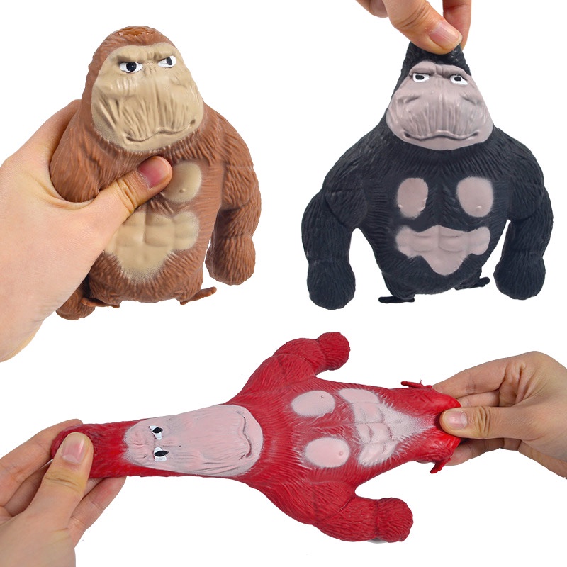 SIMULATION DECOMPRESSION GORILLA ELASTIC STRETCHING TRICKY MONKEY TOY FUNNY