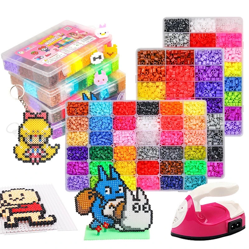 DIY PERLER FUSE BEADS KIT 2.6MM CRAFT BEAD SET CREATIVE EDUCATIONAL DIY TOY WITH IRON AND ACCESSORIES GIFT FOR KIDS ADULTS CHILDREN