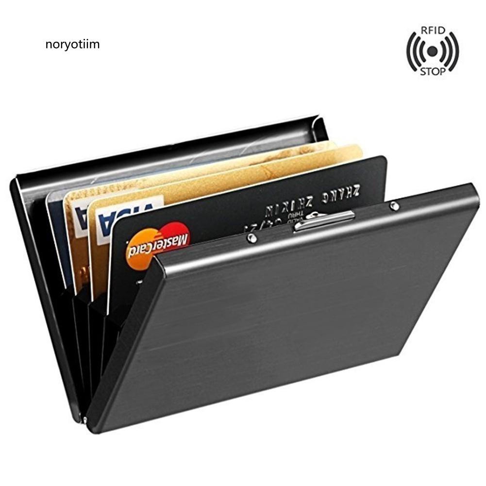 Hộp Đựng Thẻ ATM, Tín Dụng Chống Trộm RFID, Chống Quét Thẻ, Hộp Name Card Thép Không Gỉ Hộp 10 ngăn và 6 ngăn, 8 Ngăn