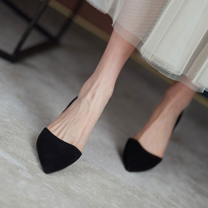 Giày Cao Gót Mũi Nhọn Thiết Kế Mới Thời Trang Theo Phong Cách Pháp Cho Nữ