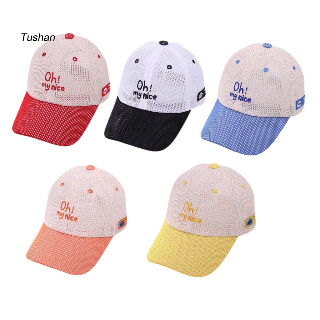 Mũ Lưỡi Trai Phối Lưới Thoáng Khí Thời Trang Mùa Hè Cho Bé