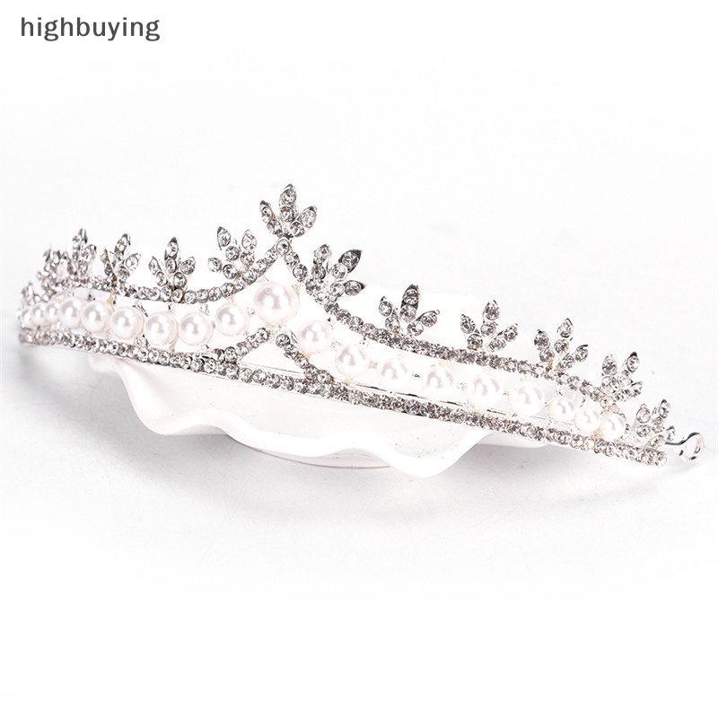 Vương Miện Cài Tóc Đính Đá Và Ngọc Trai Cho Cô Dâu