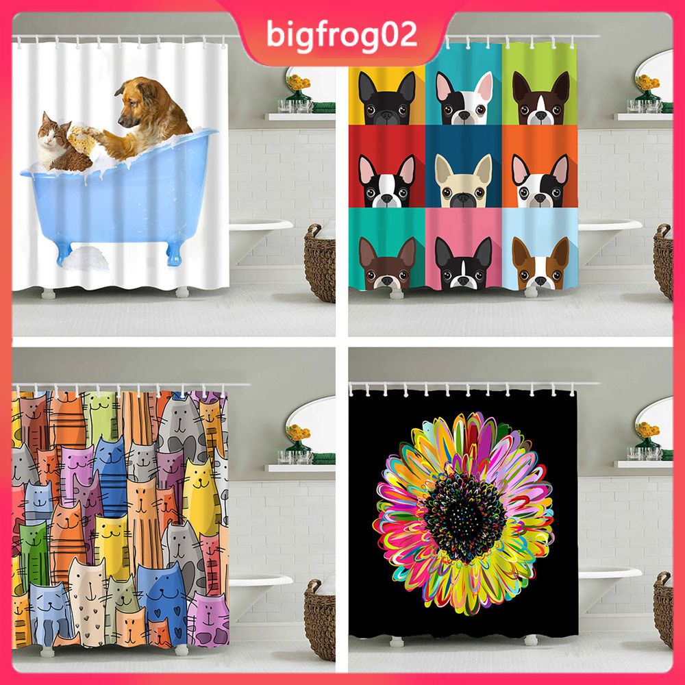 Rèm Phòng Tắm Chống Thấm Nước Họa Tiết 3D Dễ Thương