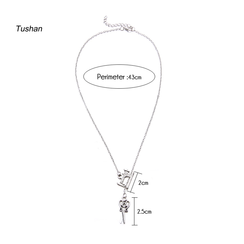 Vòng cổ Mặt Hình Máy May Và Cây Kéo Thời Trang