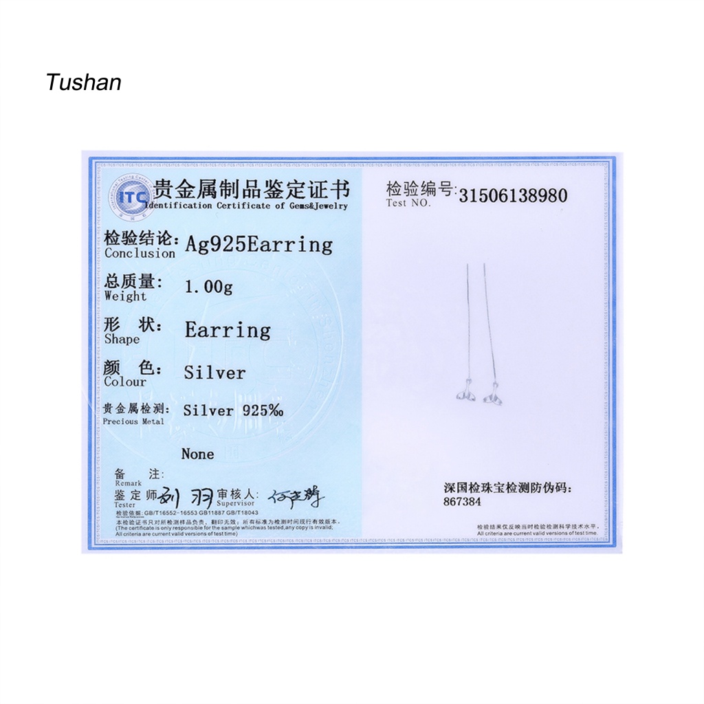 Bông Tai Mạ Bạc 925 Hình Đuôi Nàng Tiên Cá Thời Trang