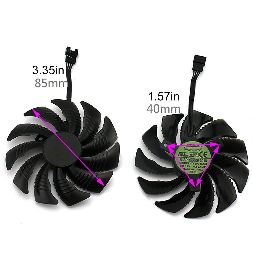 Video Card Fan For P106 Gtx1050 1060 1070 Graphics Durable Good Performance Lightweight [Q/8]