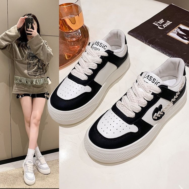 Giày Thể Thao Đế Dày Màu Trắng Thời Trang Hàn Quốc
