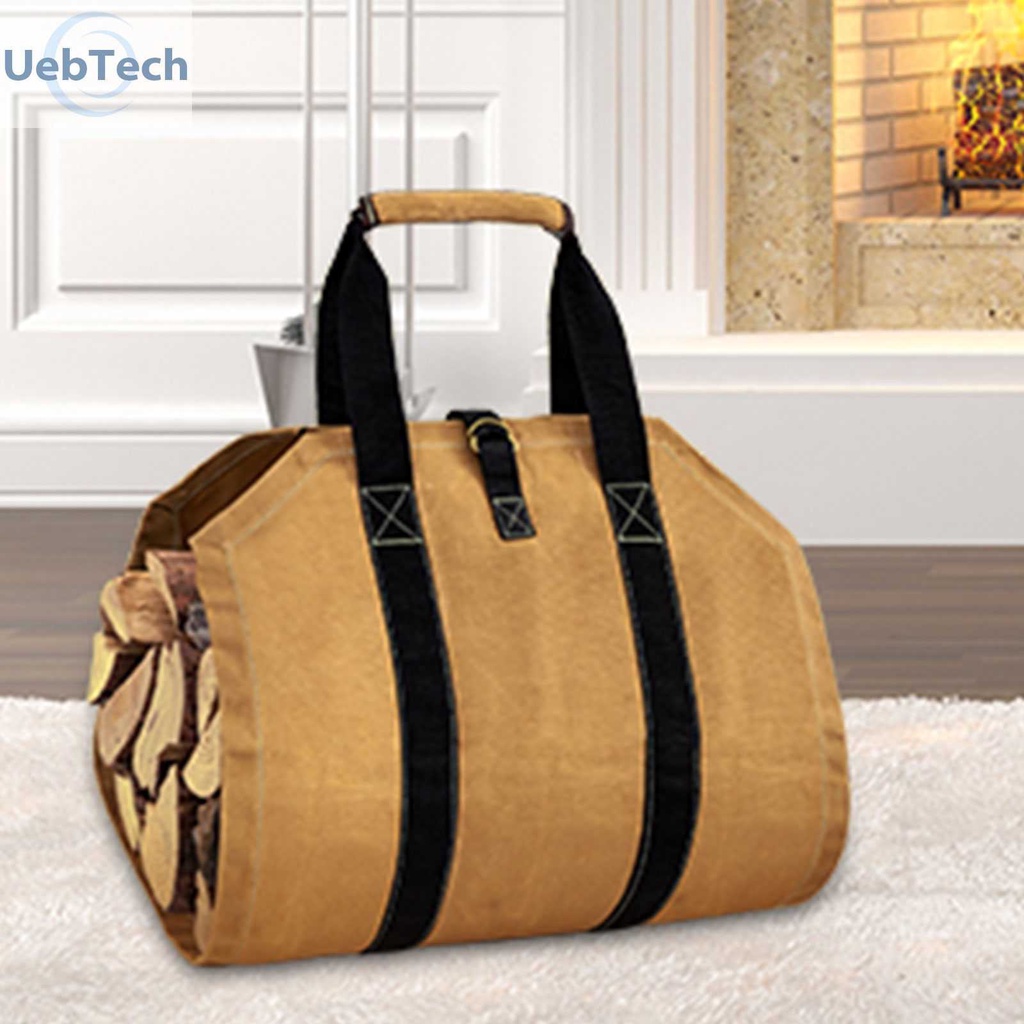 Túi Canvas Đựng Củi Gỗ Chống Rách Có Thể Gấp Gọn Tiện Lợi