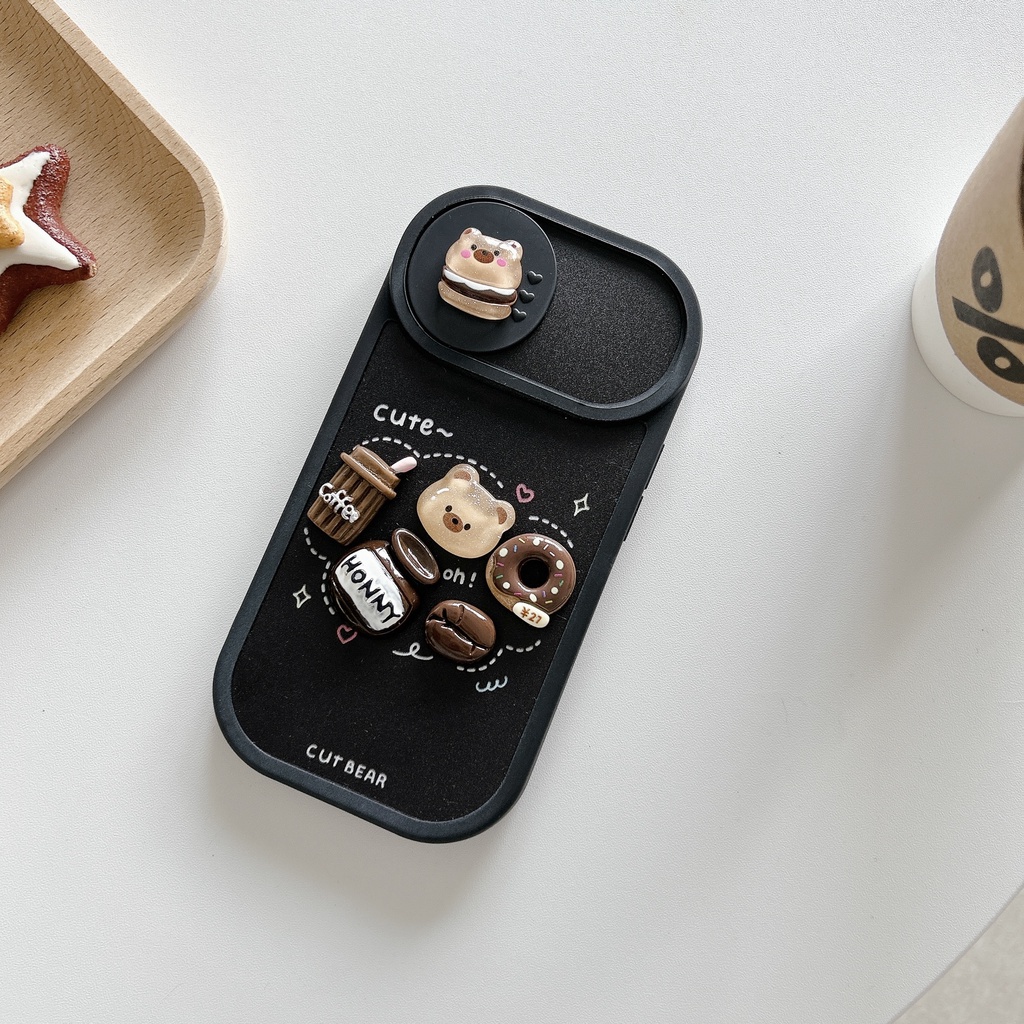 Ốp Điện Thoại Mềm Chống Sốc In Hình Gấu Hoạt Hình Cho iPhone 14 14PRO max 13 12PRO max 13pro max 11