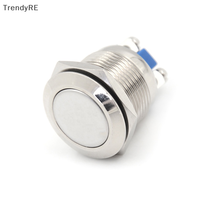 1 Công Tắc Nút Nhấn Kim Loại Bạc Chống Nước 19mm