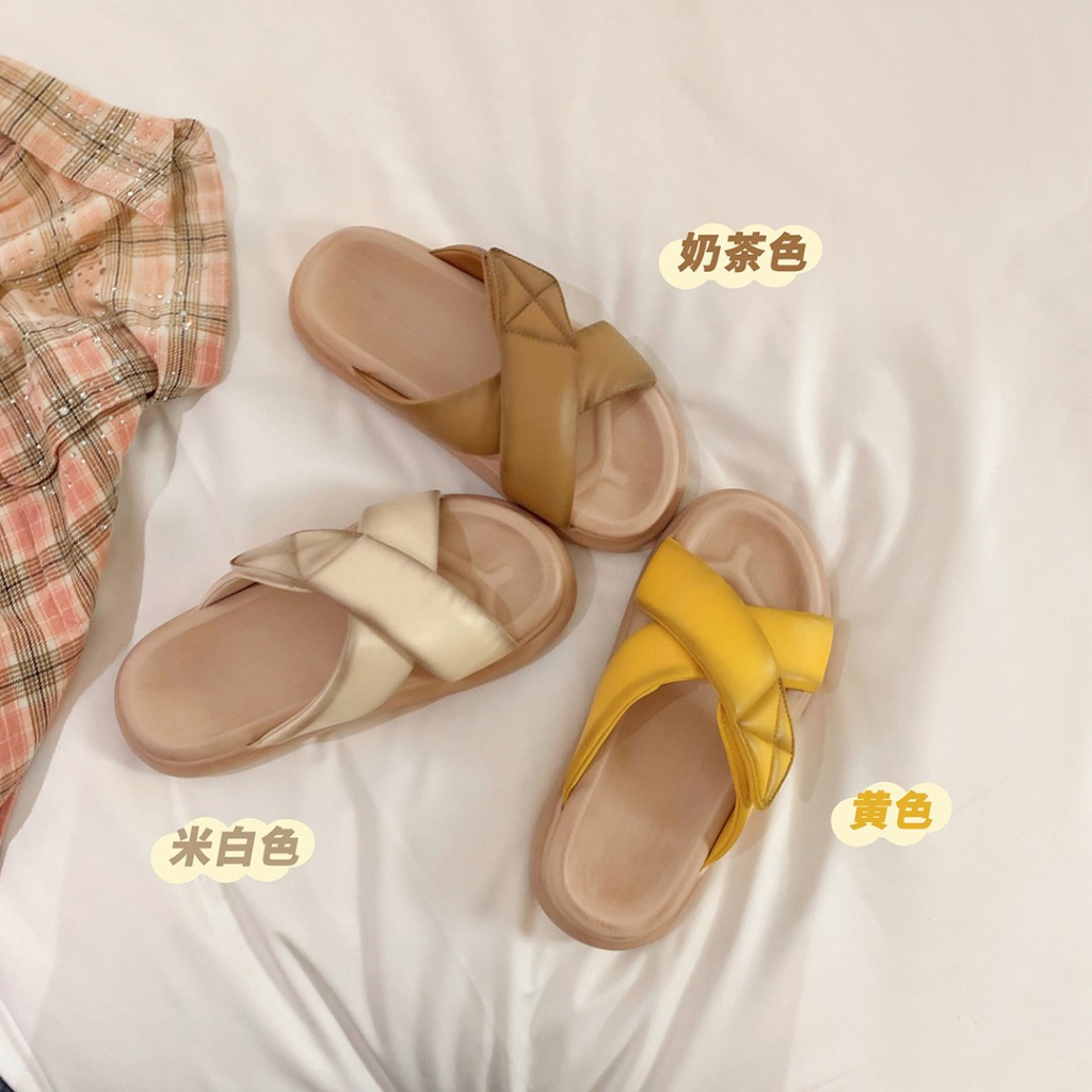 Duoya Dép Sandal Đế Dày Thời Trang Mùa Hè Dễ Phối Đồ Cho Nữ