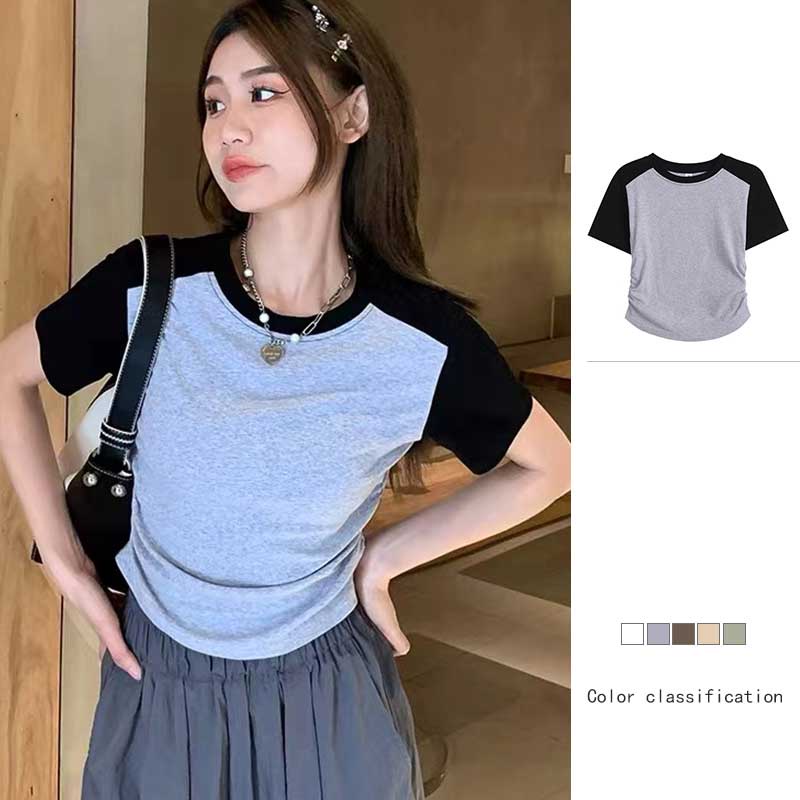 Áo Thun Tay Ngắn Cổ Tròn Thiết Kế Mỏng Năng Động Thời Trang Mùa Hè Dành Cho Nữ