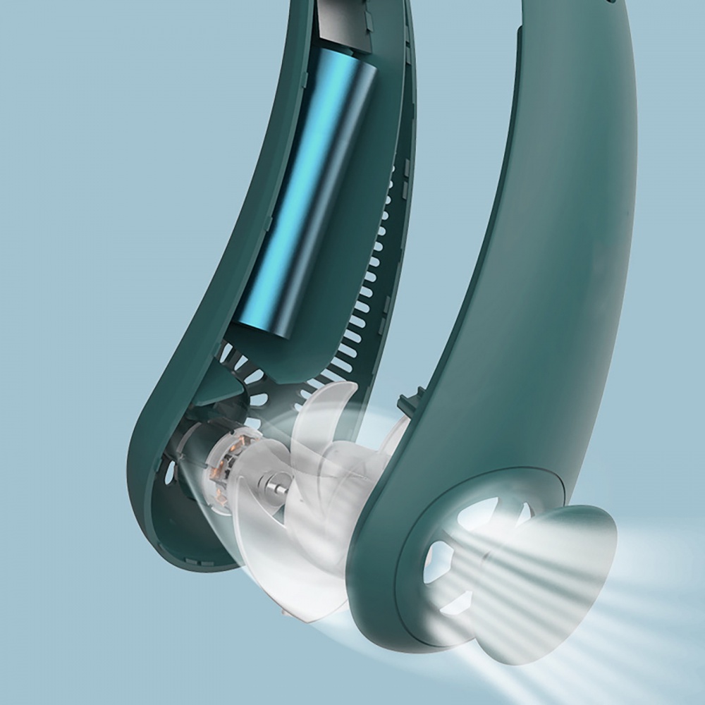 Quạt Làm Mát Mini Đeo Cổ Chạy Pin 2400mAh Mang Đi Tiện Dụng