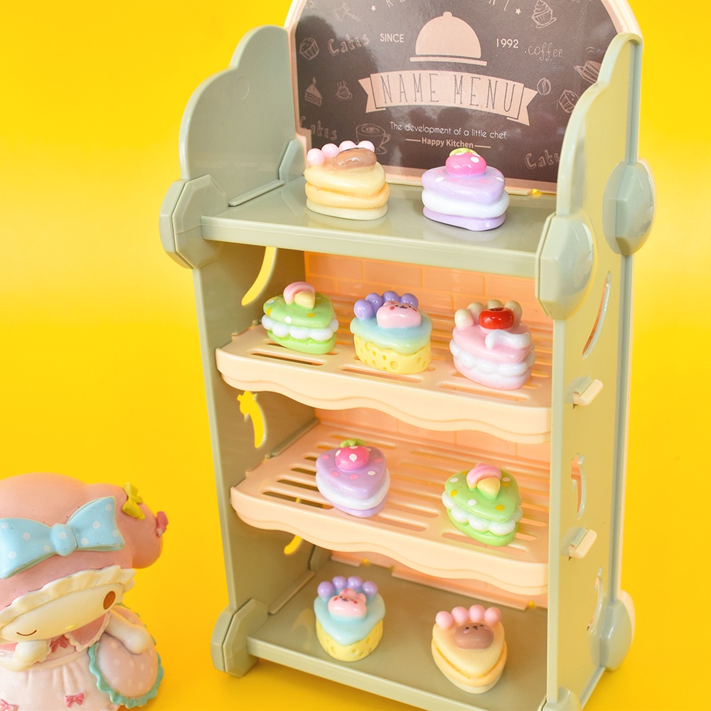 Set 10 Phụ Kiện Trang Trí Điện Thoại Hình Bánh Kem Tam Giác 3D Bằng Nhựa Resin DIY