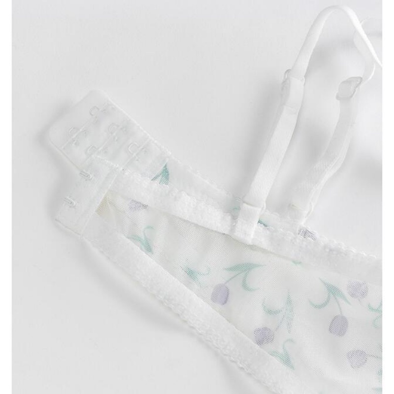 Áo Ngực Lưới Mỏng Không Gọng Dây Đôi Hình Tam Giác Thời Thượng