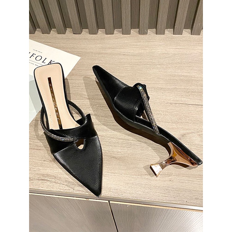 Sandal Cao Gót Mũi Nhọn Thiết Kế Mới Thời Trang Mùa Hè 2023 Dành Cho Nữ