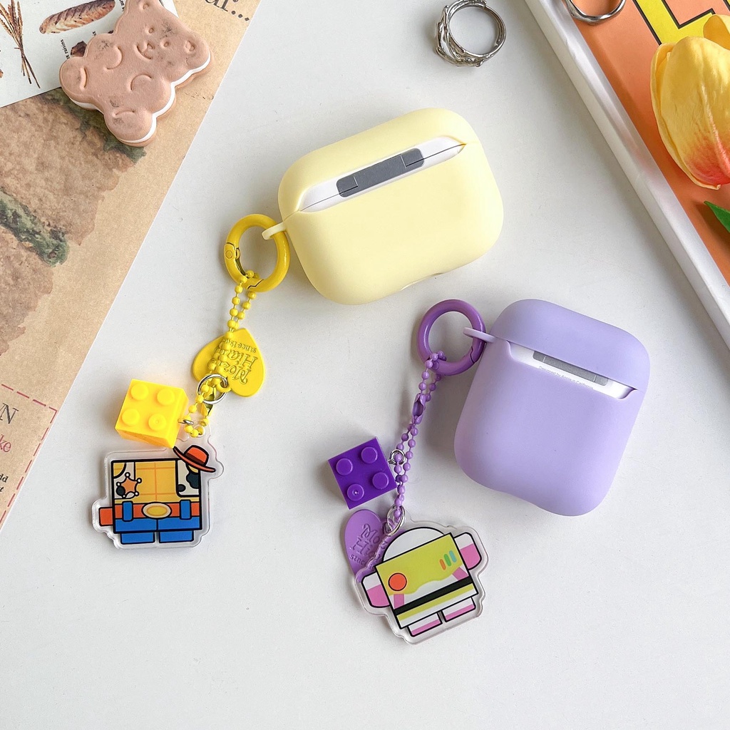 Vỏ Bảo Vệ Hộp Sạc Tai Nghe AirPods Pro 1 2 3 Pro 2 Bằng TPU Mềm Họa Tiết Hoạt Hình Buzz Woody Nhiều Màu