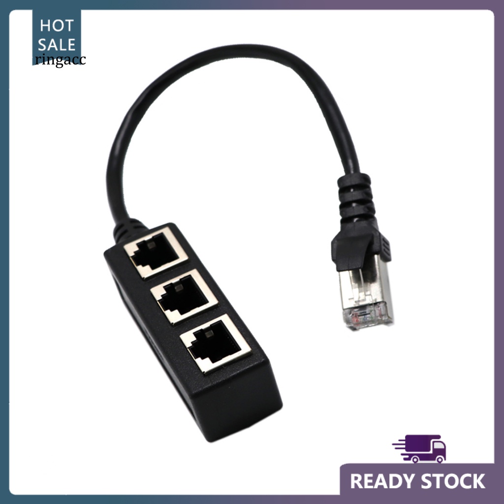 Dây Cáp Kết Nối Mạng LAN Ethernet RJ45 1 Sang 3 Chiều Bằng PVC Chống Mài Mòn