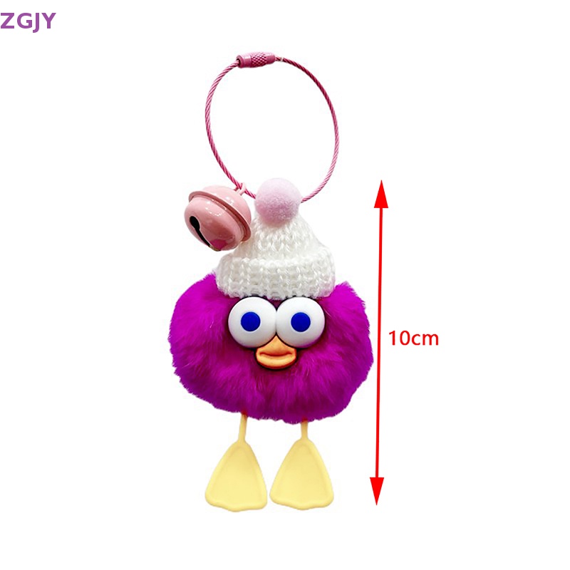 1 Móc Khóa Banh Lông Thỏ Nhiều Màu Mới