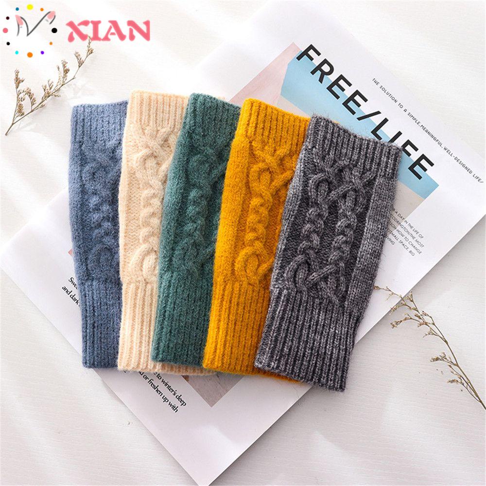 Găng Tay Len Cotton Hở Ngón Màu Sắc Đơn Giản Cho Nam Nữ