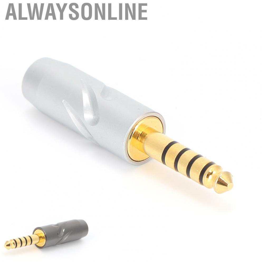 Alwaysonline Headphone Plugs  Metal Durable 4.4mm Balanced Plug for Amplifiers Mixer Audio Equipment