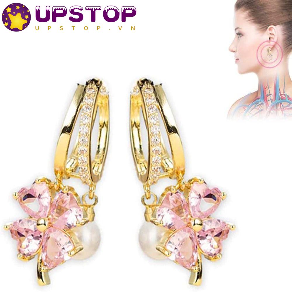 Upstopvn Bông Tai Dạng Xỏ Hình Hoa Từ Tính Châm Cứu Và Châm Cứu Giảm Căng Thẳng