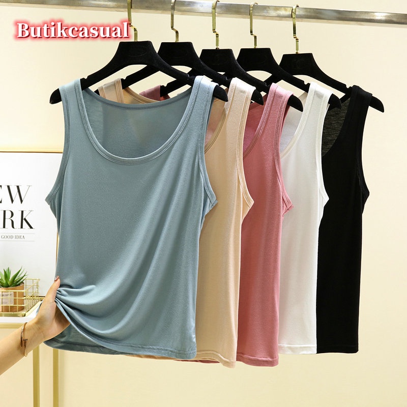 Áo Thun cotton Mỏng Sát Nách Cổ Tròn Dáng Rộng Thời Trang Mùa Hè Hàng Mới 2023 Dành Cho Bạn Nữ