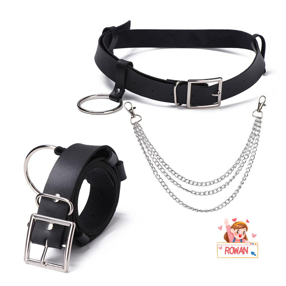 Vòng cổ Đeo Hông Bằng Da Pu Phong Cách Rock Punk Hip Hop