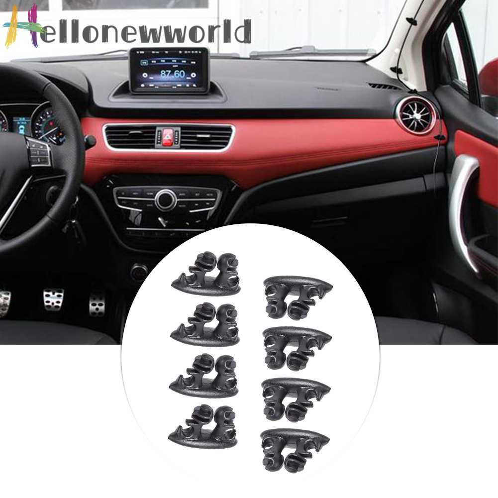 Set 8 Giá Đỡ Dây Cáp USB Gắn Xe Hơi Tiện Lợi