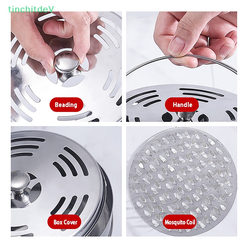 Khay Đựng Nhang Muỗi / Côn Trùng Thiết Kế Nhỏ Gọn Có Tay Cầm Tiện Dụng